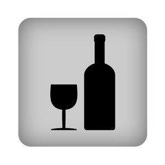 butelka z kieliszkiem ikona