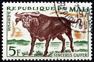 Postage stamp Mali 1965 Cape buffalo