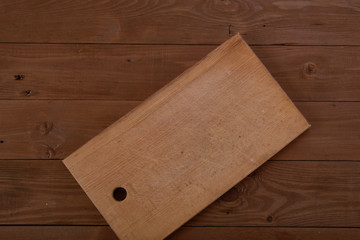 a wooden board as background