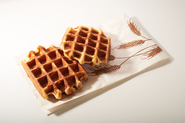 Belgian waffles isolated