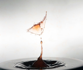 Collision of two drops on a surface of water