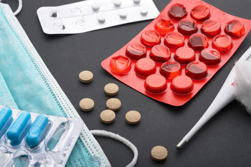 medicine on a table