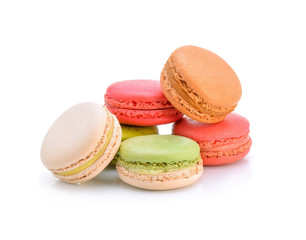 Sweet and colourful french macaroons