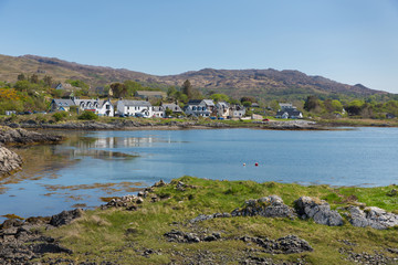 Arisaig Scotland uk south of Mallaig in Scottish Highlands a coastal village 