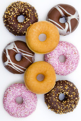donuts isolated on white background