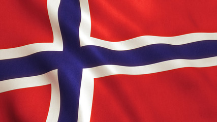 Fototapeta premium Norway Flag Waving - Germany Background