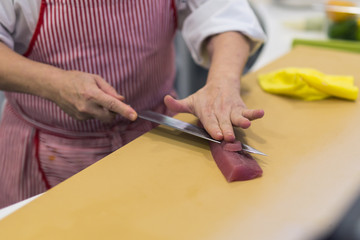 Sushi preparing