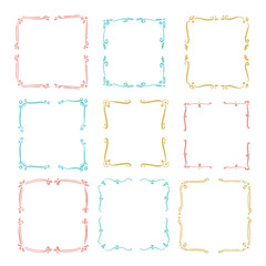 Set hand drawn line border.