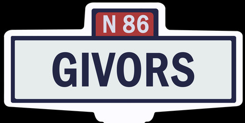 GIVORS - Ancien panneau entrée d'agglomération