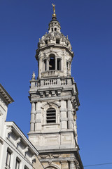Fototapeta na wymiar Saint Carolus Borromeus Church Tower in Antwerp