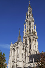 Fototapeta na wymiar Antwerp Cathedral Towers