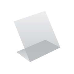 Plastic holder for business card. Holder for name card vector