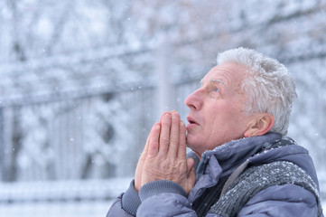 mature man portrait close up