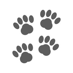 Cat's paw flat icon set in different color