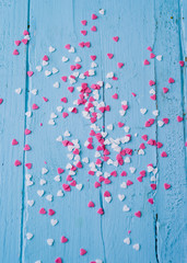 Heart shaped sugar sprinkles