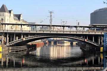 An image of spree bridge - Berlin, Friedrichstrasse
