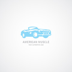 Car American Muscle Logo and Illustration