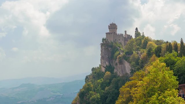 Aerial View of San Marino, Cesta Tower
