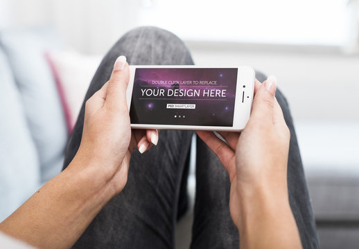 Close View of User with Smartphone 1