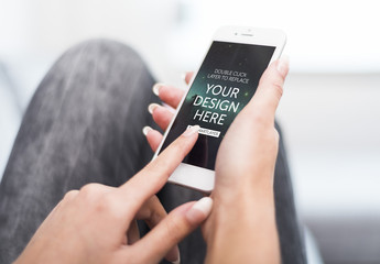 Close View of User with Smartphone 3