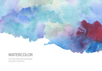 Abstract watercolor blot painted background. Texture paper. 