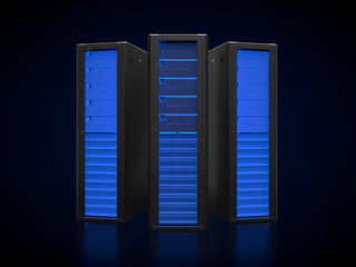 Server rack 3d illustration