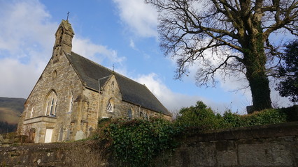 Fototapeta na wymiar Country church and bell tower