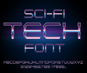 Obraz premium Sci-Fi retro font