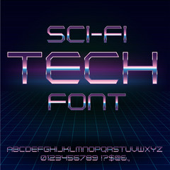 Obraz premium Sci-Fi retro font