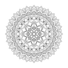 Floral mandala, vector illustration