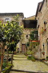 Fototapeta na wymiar Tuscan courtyard