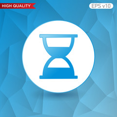 Hourglass icon. Button with sand timer icon. Modern UI vector.