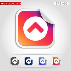 Up arrow icon. Button with up arrow icon. Modern UI vector.