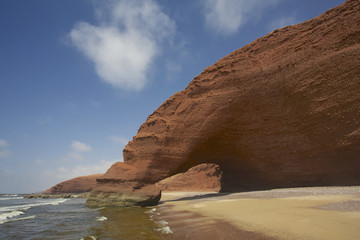 Sidi Ifni, rocks and beach, Marocco