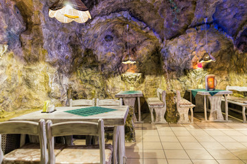 The interior of the restaurant 