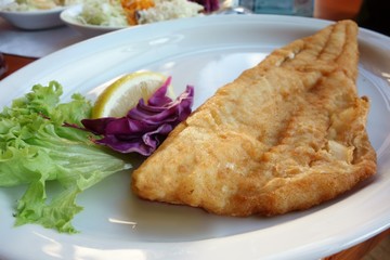 Fisch mit Salat Beilage