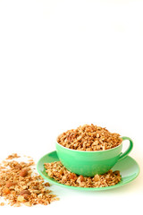 The east granola isolated on white background.