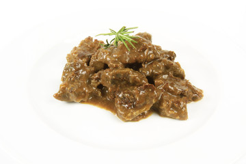 sauté de boeuf au poivre