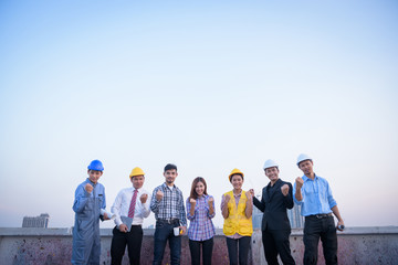 architecture engineer teamwork collaboration relation concept