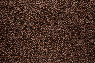 Roasted coffee beans texture