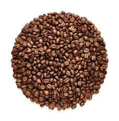 Circle of coffee beans
