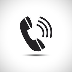 Isolated Signal Phone Flat Web Icon. Vector Symbol.