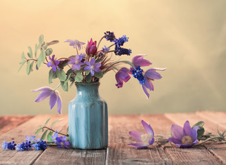 Still life with spring flowers