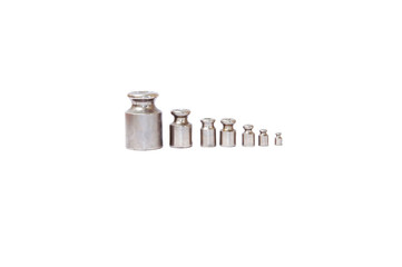 calibration weight set isolated on white background