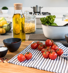 modern kitchen equipment interior style