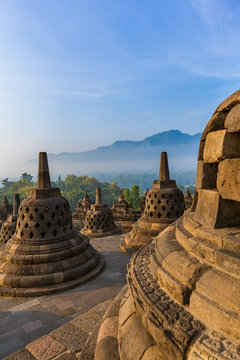Borobudur Buddist Temple - island Java Indonesia