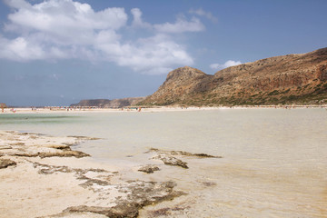Fototapeta na wymiar View of Balos bay in Crete, Greece.