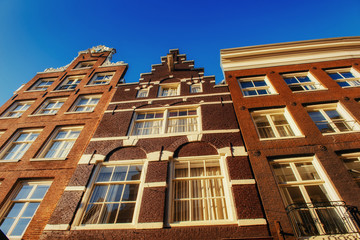 Naklejka premium Amsterdam - Netherlands .Vulytsya in the historic center