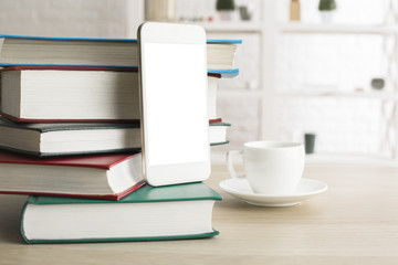 Blank white smartphone