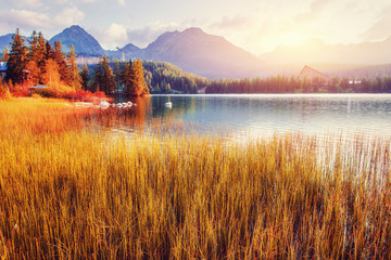 Fantastic Shtrbske Pleso High Tatras. Slovakia, Europe.